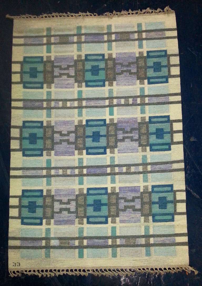 Swedish Flatweave Rug by Judith Johansson