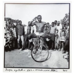 Malick Sidibé "Super Cycliste" 1962/2011 Gelatin silver print 12x9in