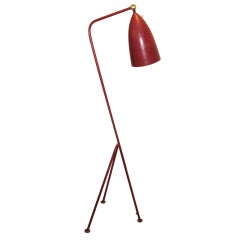 Rare Red Grasshopper G-33 Floor Lamp by Greta Magnusson Grossman