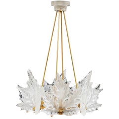 Elegant Rare Vintage Lalique Champs Elysees Crystal Chandelier 1957