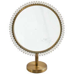 Josef Frank Brass Svenskt Tenn Table / Vanity Mirror