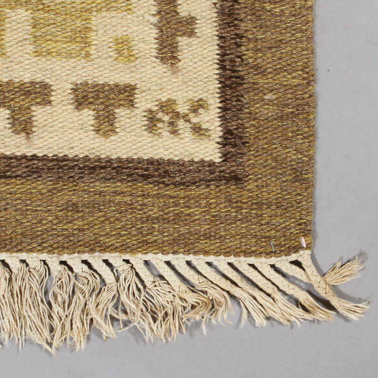 Beautiful Swedish Flatweave Rug by Aina Kånge ca.1955 In Excellent Condition For Sale In Miami, FL