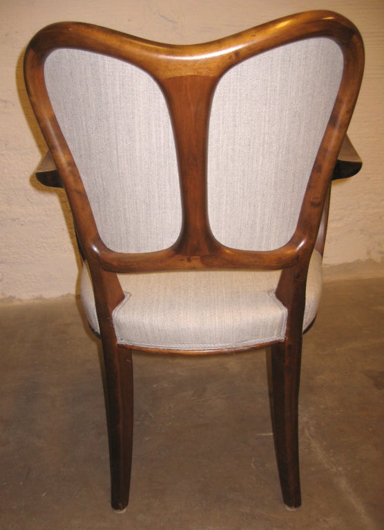 Upholstery 4 Art Deco Game Chairs by GA Berg For Sale