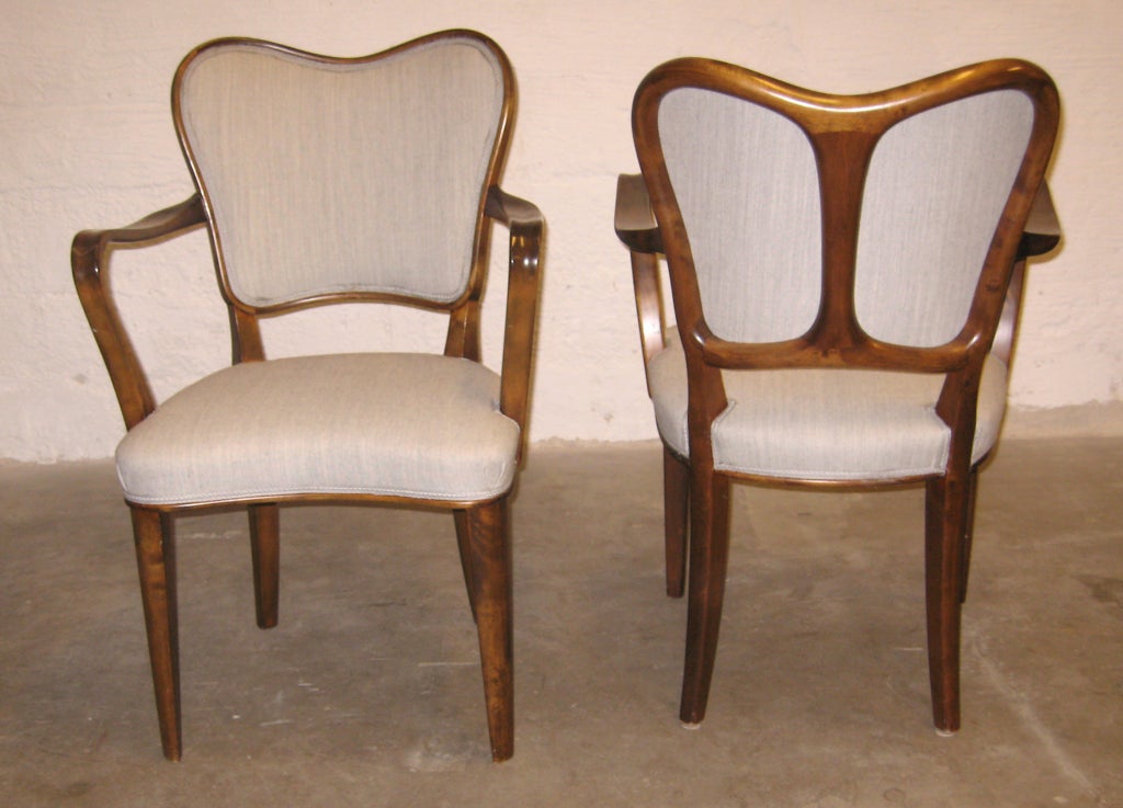 4 Art Deco Game Chairs by GA Berg For Sale 1