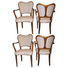 4 Art Deco Game Chairs by GA Berg