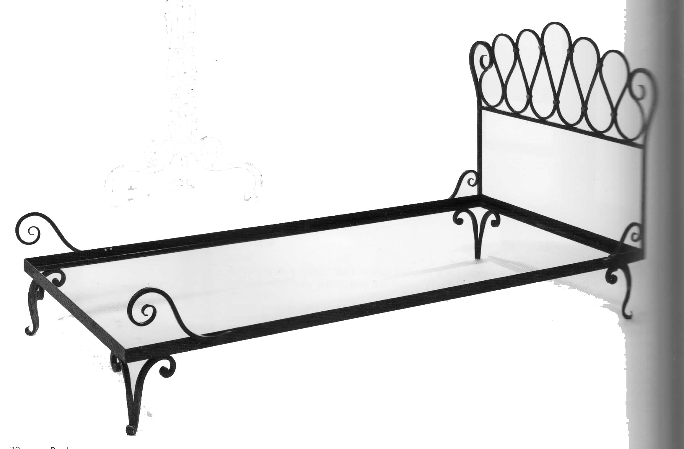 Rare GILBERT POILLERAT Wrought-Iron Daybed Chaise Longue For Sale