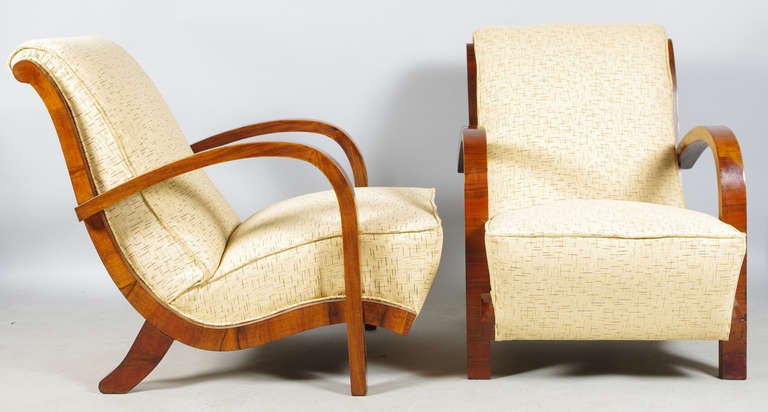Pair of Art Deco Lounge Chairs