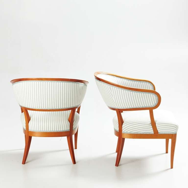 Rare Pair of Carl Malmsten 'Jonas Love' Chairs