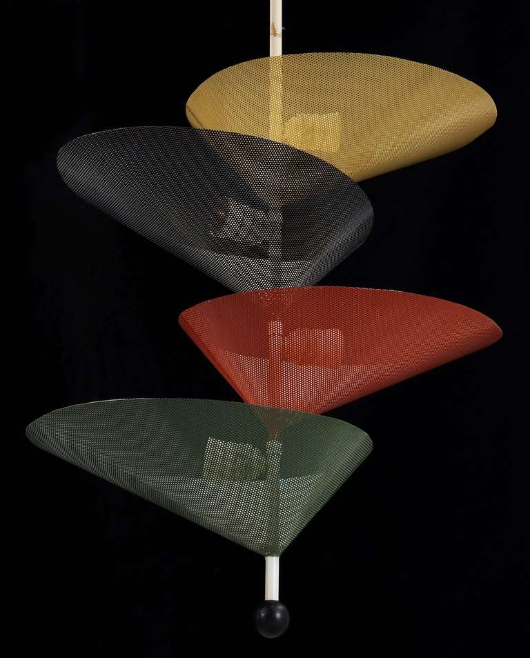 Metal Very Rare Mathieu Mategot Ceiling Light