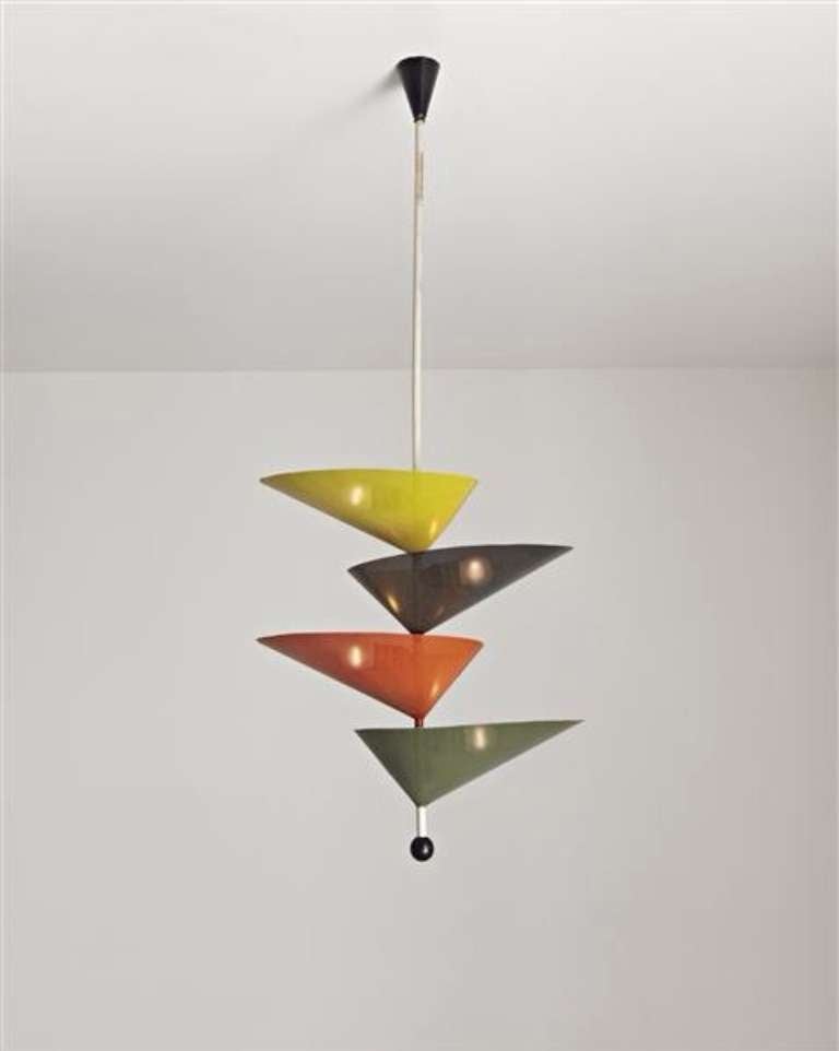 Mid-Century Modern Very Rare Mathieu Mategot Ceiling Light