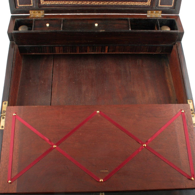 Regency Campaign Rosewood Box Desk For Sale 2