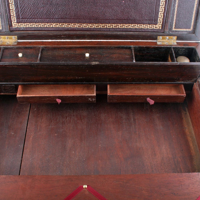 Regency Campaign Rosewood Box Desk For Sale 3