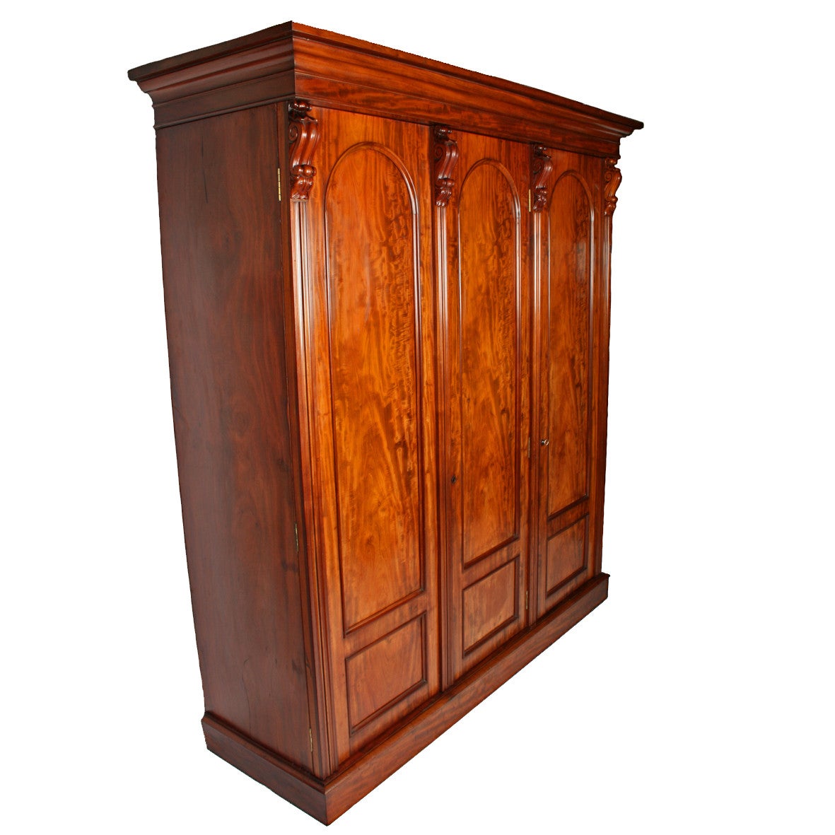 Early Victorian Three Door Wardrobe. For Sale