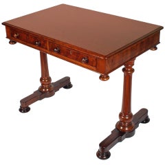 Victorian Mahogany Two Drawer Table 