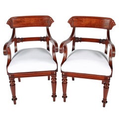 Pair of George IV Elbow Chairs