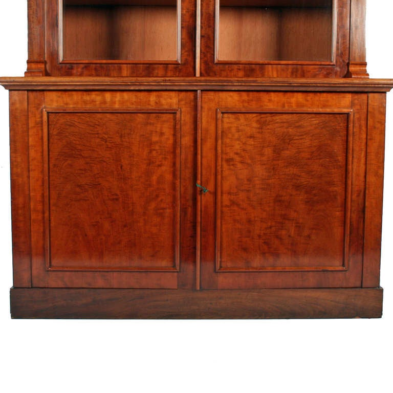 19th Century Victorian Mahogany Glazed Bookcase  For Sale