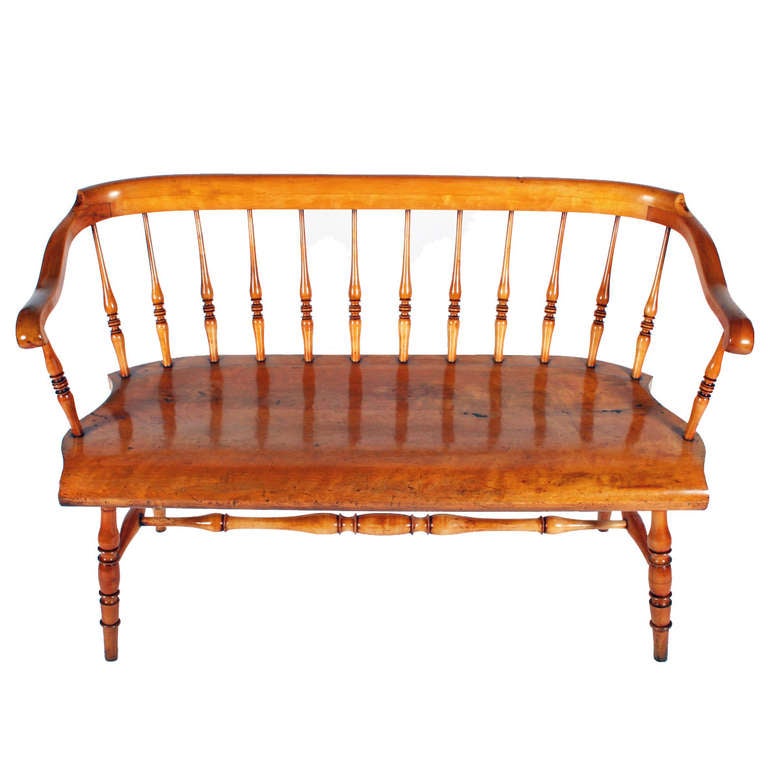 Victorian Satin Birch Hall Seat