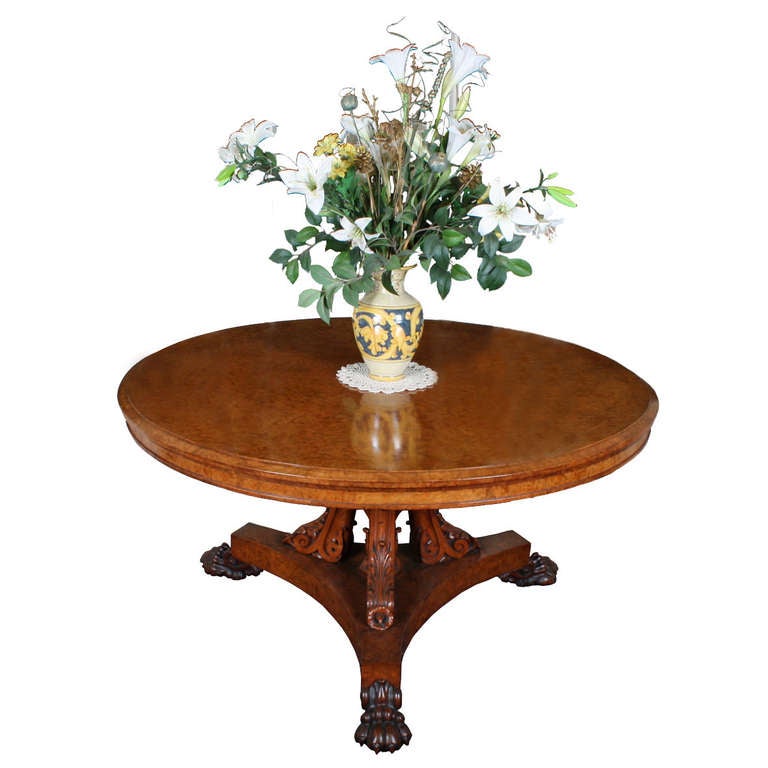 Fine Victorian Pollard Oak Centre Table