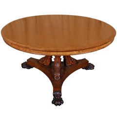 Antique Fine Victorian Pollard Oak Centre Table