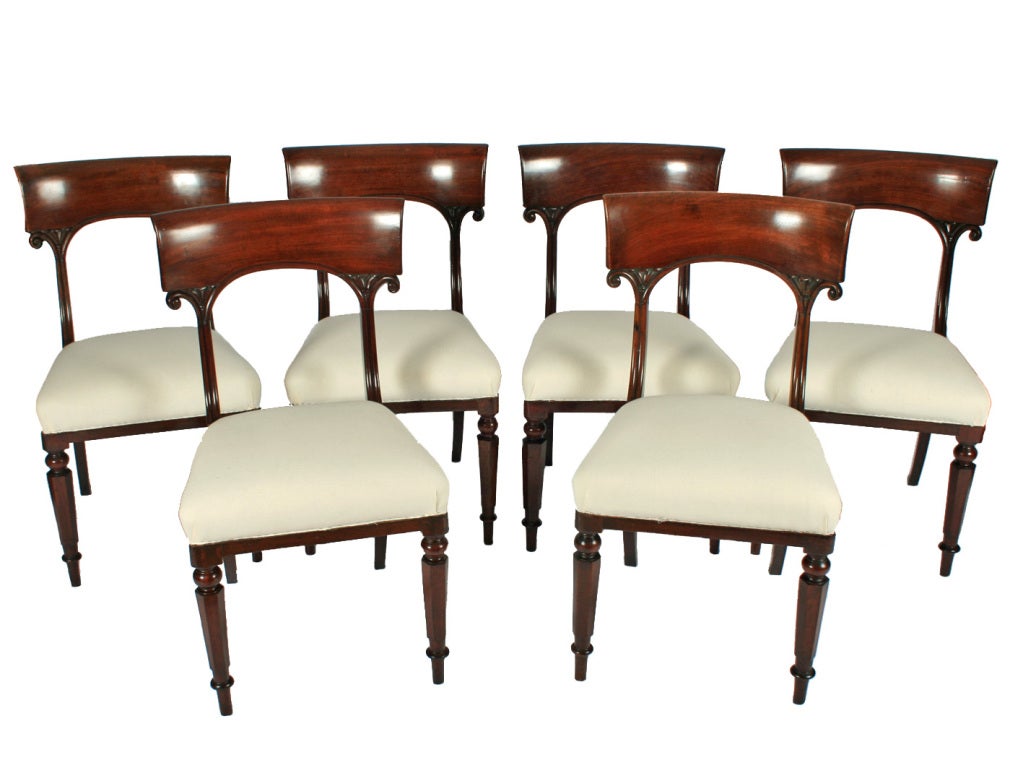 Set of Eight George IV Mahogany Dining Chairs