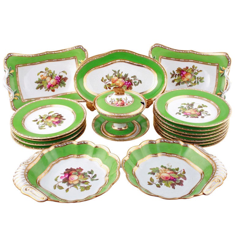 Early 19th Century Spode Porcelain Dessert Service For Sale