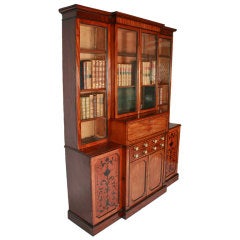 Early 19th Century William IV Breakfront Secretaire Bookcase