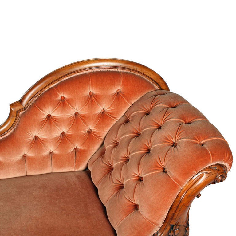 Victorian Walnut Chaise Longue