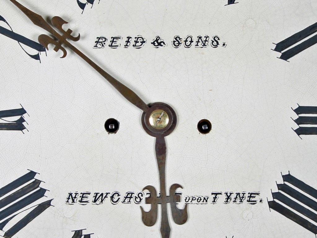 19th Century Oak Cased Double Fusee Wall Clock For Sale 3