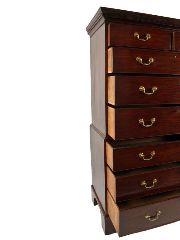 18th Century George III Mahogany Tallboy In Excellent Condition For Sale In Newcastle upon Tyne, GB