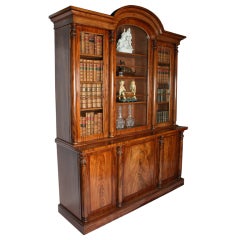 Fine William IV Three Door Mahogany Bookcase