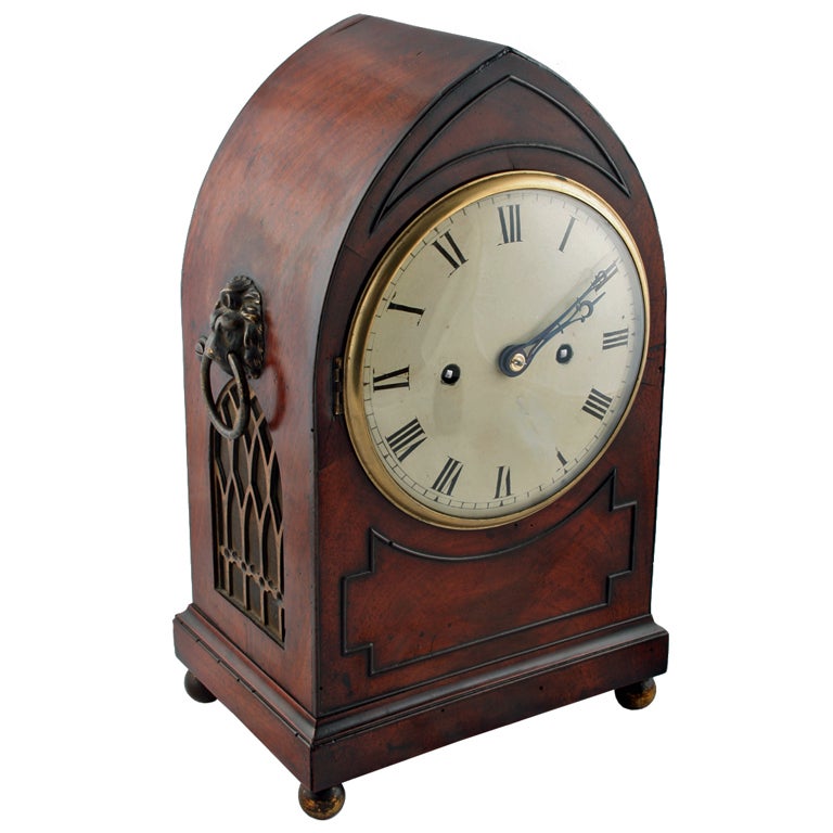 Regency Mahogany Bracket Clock by Thomas Shepherd For Sale