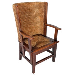 Antique Victorian Oak Framed Orkney Chair