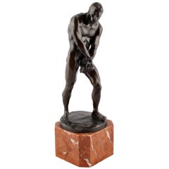 Bronze Male Nude by Julius Paul Schmidt-Felling