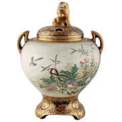 19th Century Japenese Satsuma Pottery Koro