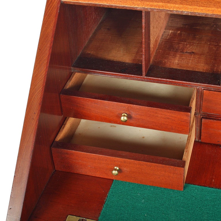 Georgian small Mahogany Bureau For Sale 1