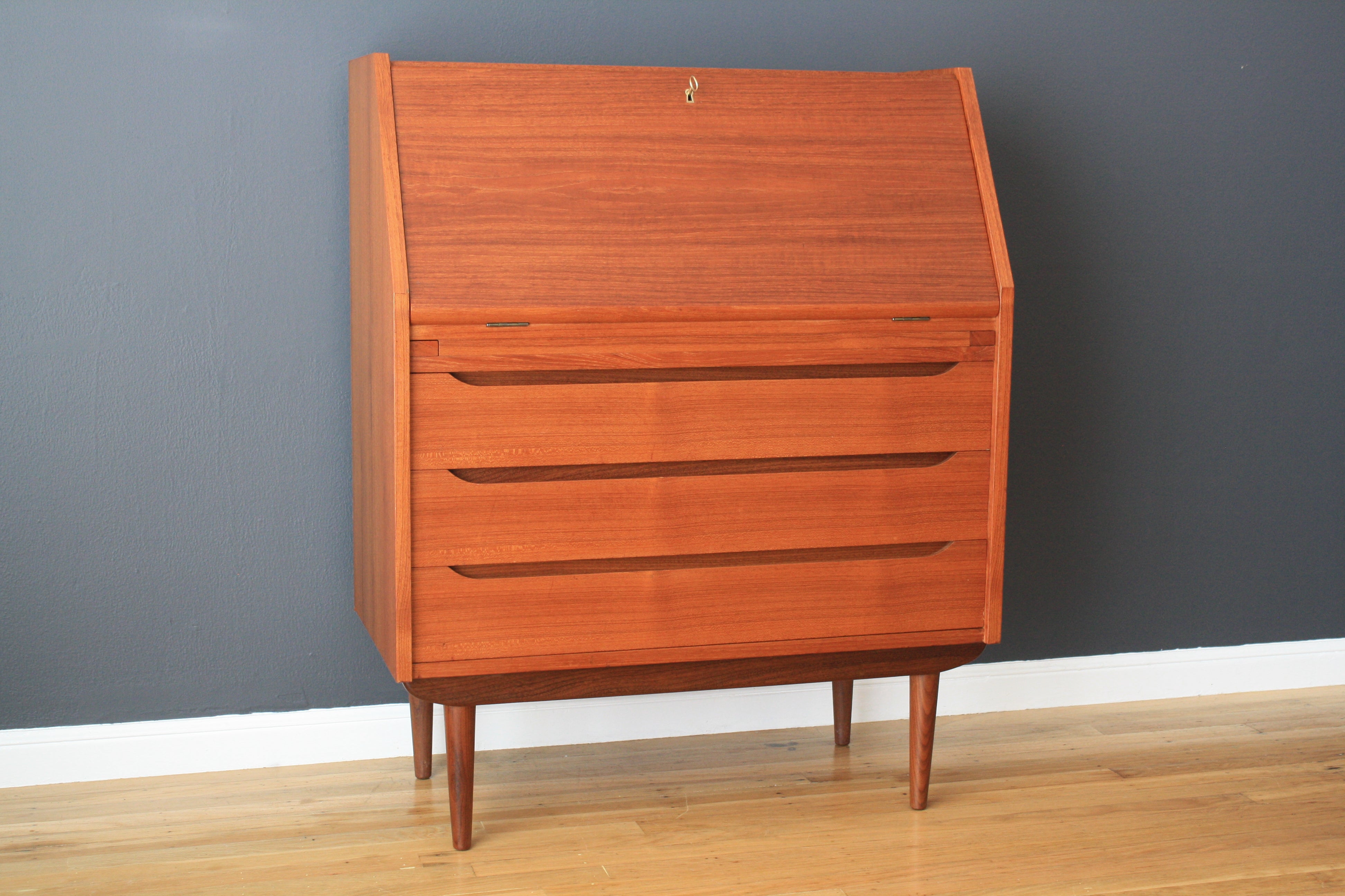 Danish Modern Teak Secretary Desk