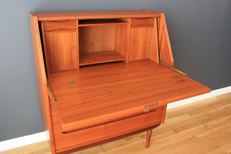 Danish Modern Teak Secretary Desk 1