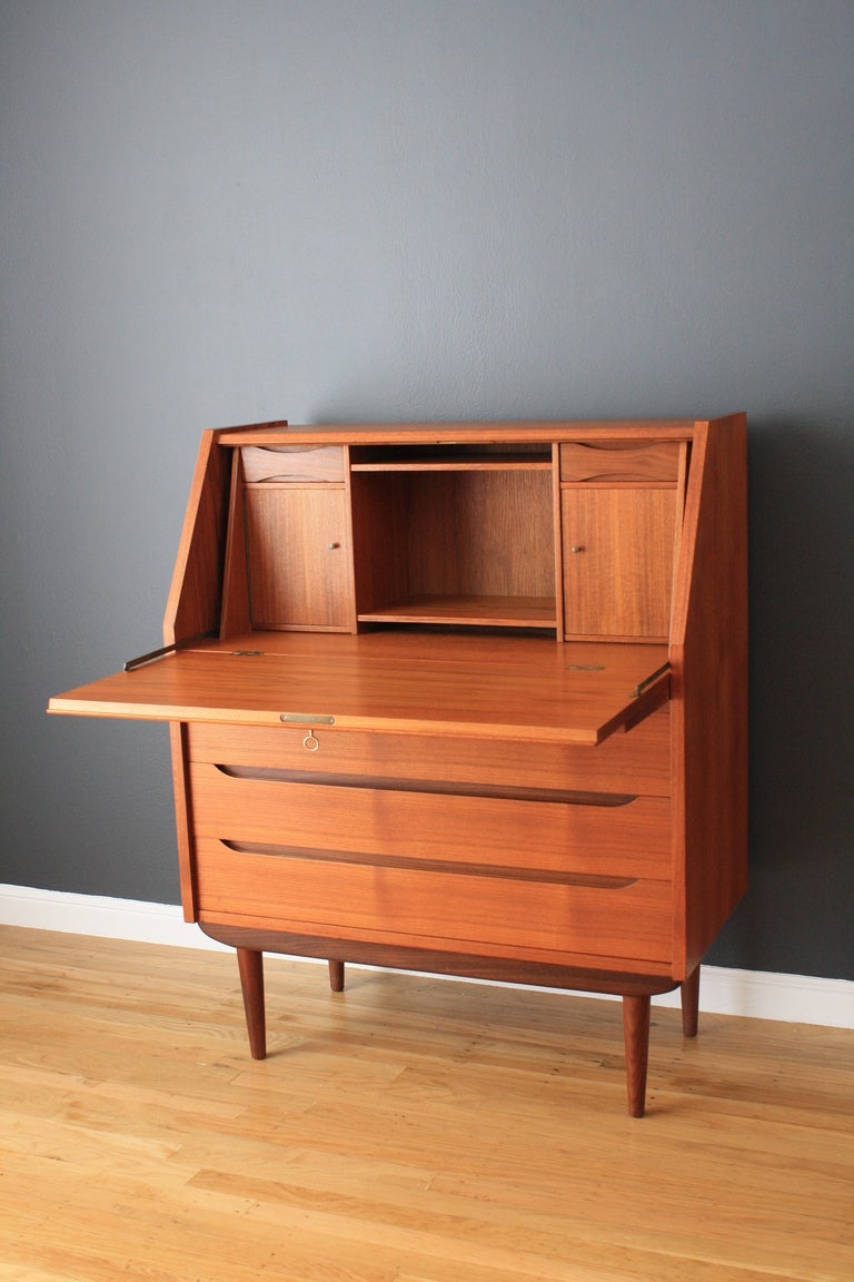 20th Century Danish Modern Teak Secretary Desk