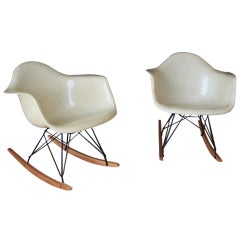 Pair of Vintage Mid-Century Herman Miller Zenith Rocking Chairs
