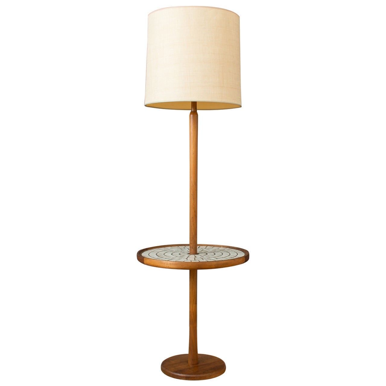 Vintage Floor Lamp with Mosaic Table by Gordon & Jane Martz