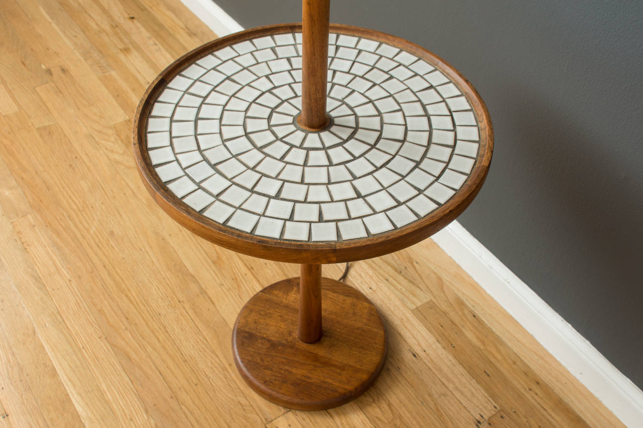 Ceramic Vintage Floor Lamp with Mosaic Table by Gordon & Jane Martz