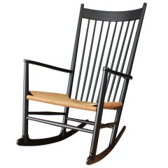 Vintage Hans Wegner J16 Rocking Chair