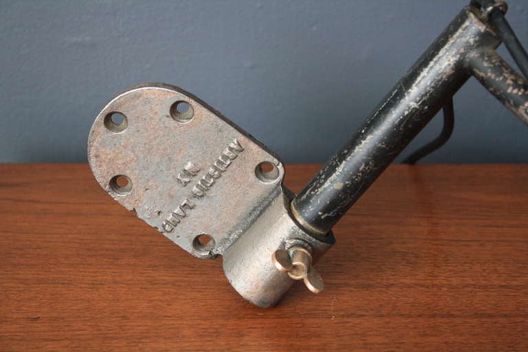 Vintage Industrial Wall Mount Lamp In Good Condition In San Francisco, CA