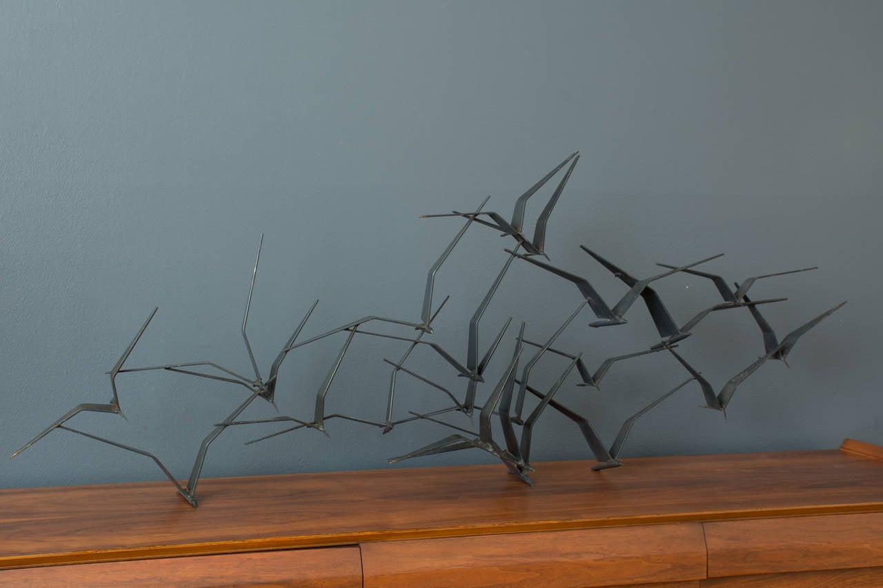 flying bird wall sculpture