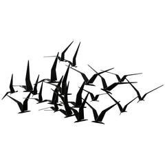 Vintage Mid-Century 'Birds in Flight' Metal Wall Sculpture signed C. Jere '69