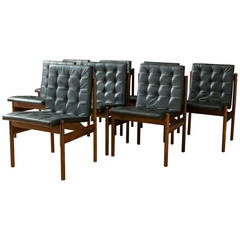 Set of Eight Brazilian Rosewood Dining Chairs by J.D. Moveis e Decoracoes Ltd.