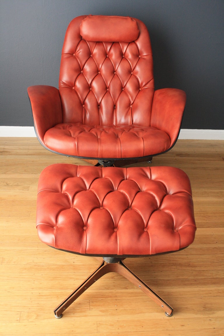 American Vintage Lounge Chair and Ottoman by George Mulhauser for Plycraft