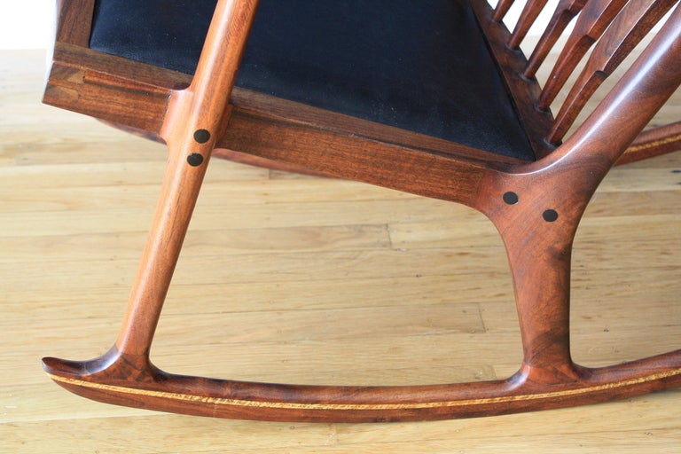 Rocking Chair in the Style of Sam Maloof In Excellent Condition In San Francisco, CA