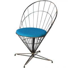 Vintage Mid-Century Wire Cone Chair