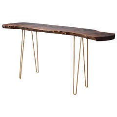 Vintage Wood Slab Console